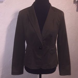Talbots Army Green Blazer Sz 8  A-15